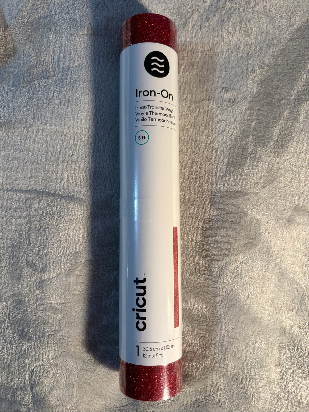 Cricut Iron-On Glitter Heat Transfer Vinyl - Sparkling Red